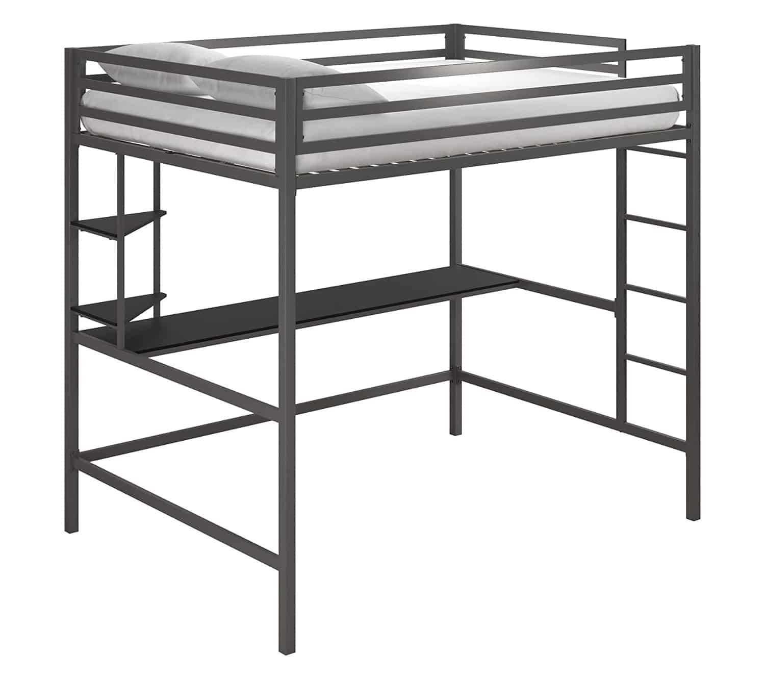 Novogratz 4371429N Maxwell Metal Full Loft Desk & Shelves