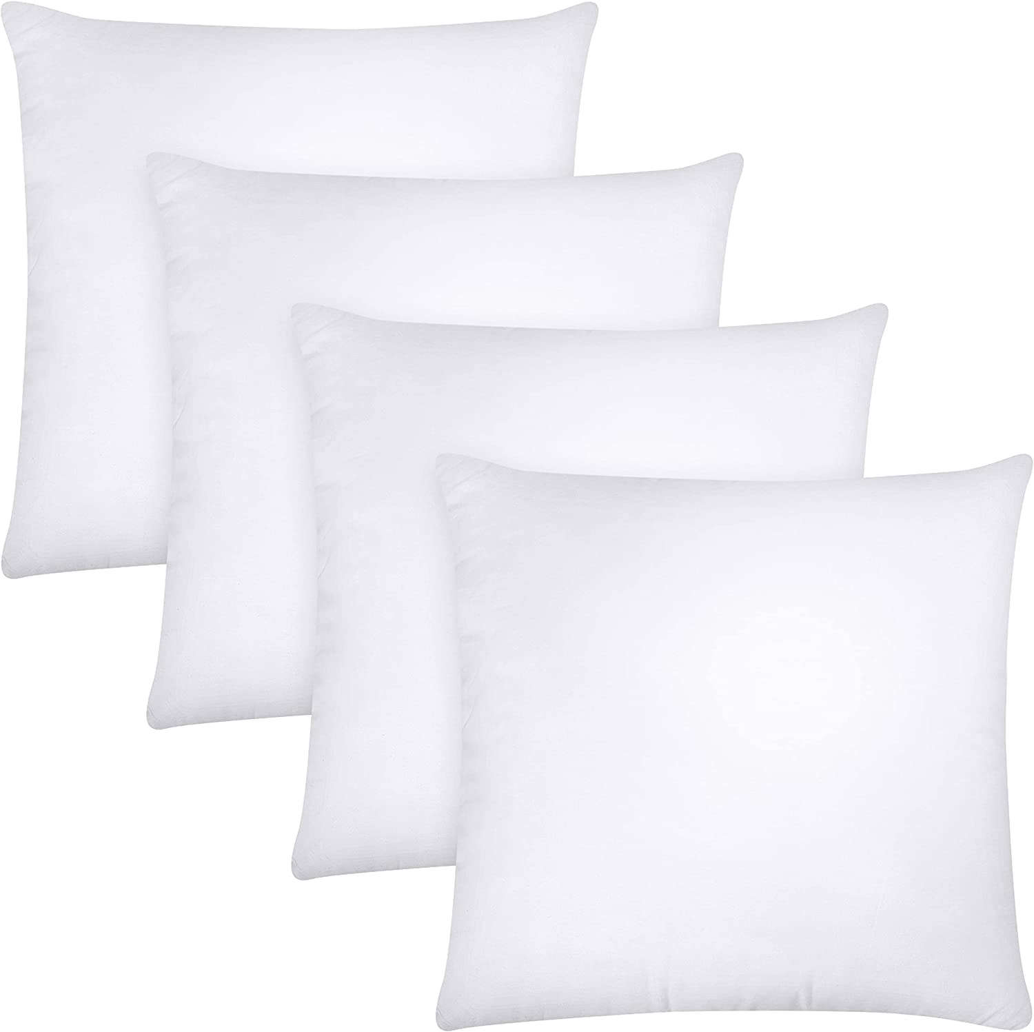 Utopia Bedding Throw Pillows Insert (Pack of 4, White)